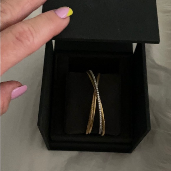 Diamond 18 k yellow gold David Yurman crossover - Picture 8 of 8